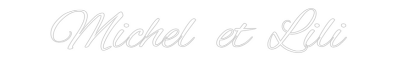 Custom Neon: Michel  et Lili