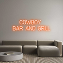 Custom Neon: COWBOY 
BAR ...