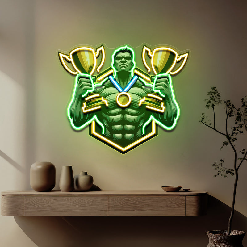 Hulk Champion LED Neon Sign Light Pop Art