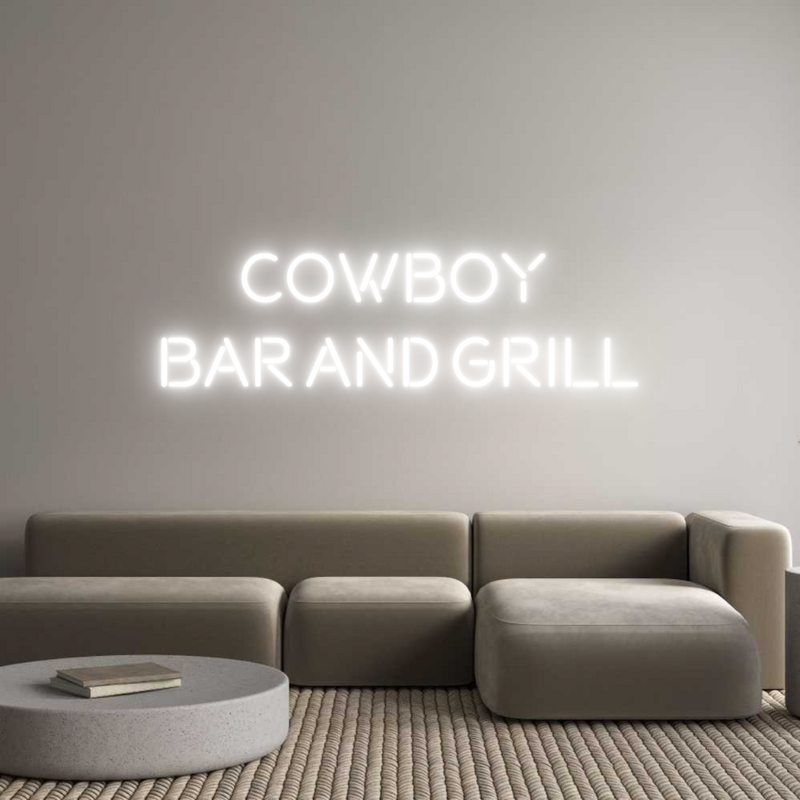 Custom Neon: COWBOY 
BAR ...