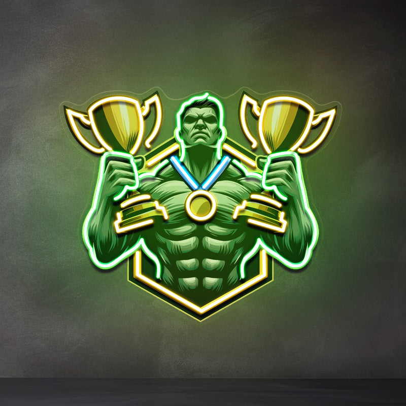 Hulk Champion LED Neon Sign Light Pop Art