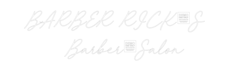 Custom Neon: BARBER RICK’S...