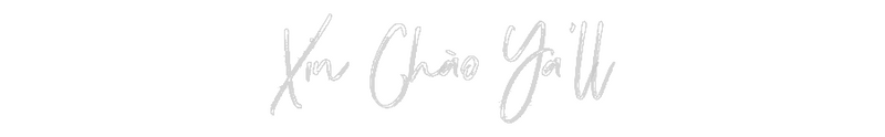 Custom Neon: Xin Chào Ya’ll