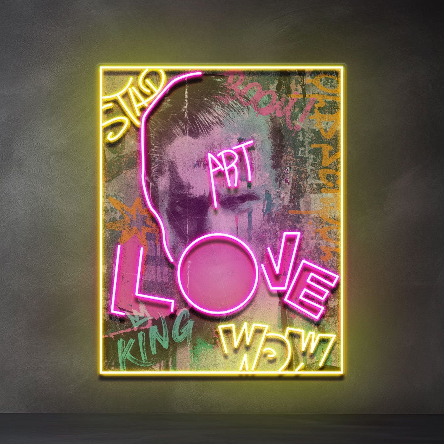 Art King In Collapse Art  LED Neon Sign Light Pop Art