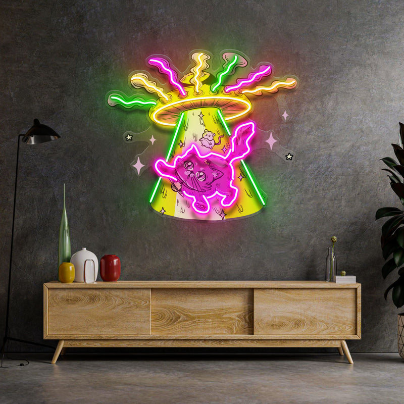 Adventurous Cat LED Neon Sign Light Pop Art