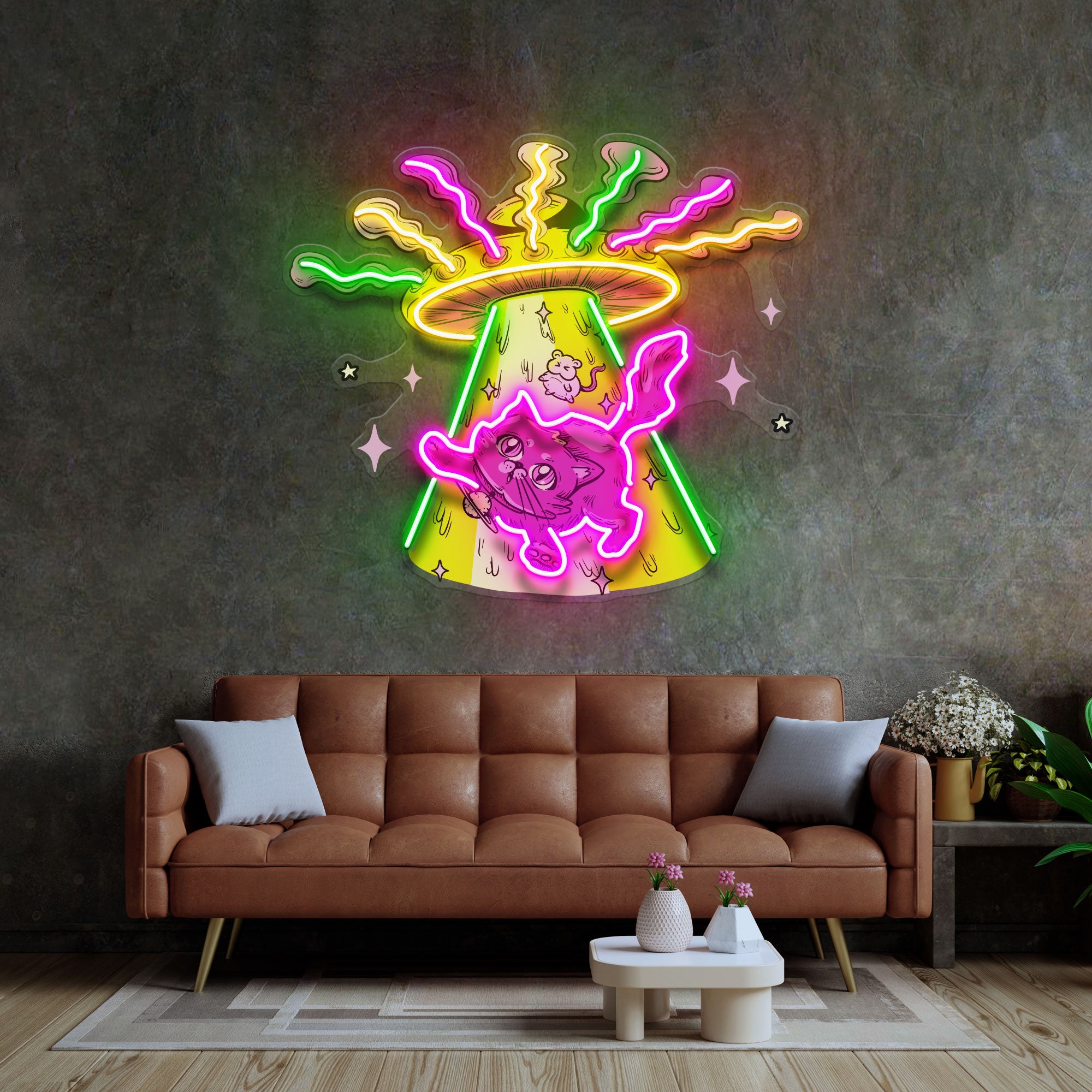 Adventurous Cat LED Neon Sign Light Pop Art