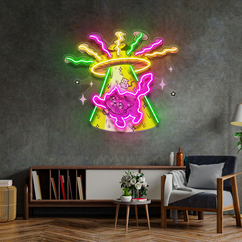 Adventurous Cat LED Neon Sign Light Pop Art