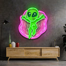 Aliens with funny poses LED Neon Sign Light Pop Art