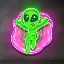Aliens with funny poses LED Neon Sign Light Pop Art