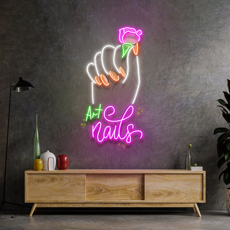 Art Nail LED Neon Sign Light Pop Art