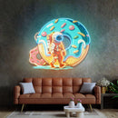 Astronaut Donut Led Neon Acrylic Artwork - Custom Neon Signs | LED Neon Signs | Zanvis Neon®