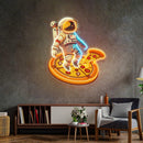 Astronaut Pizza Led Neon Acrylic Artwork - Custom Neon Signs | LED Neon Signs | Zanvis Neon®