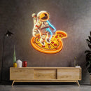 Astronaut Pizza Led Neon Acrylic Artwork - Custom Neon Signs | LED Neon Signs | Zanvis Neon®