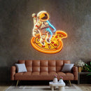 Astronaut Pizza Led Neon Acrylic Artwork - Custom Neon Signs | LED Neon Signs | Zanvis Neon®