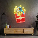 Astronaut on Chips Led Neon Acrylic Artwork - Custom Neon Signs | LED Neon Signs | Zanvis Neon®