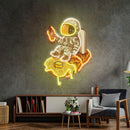 Astronaut on Waffle Led Neon Acrylic Artwork - Custom Neon Signs | LED Neon Signs | Zanvis Neon®