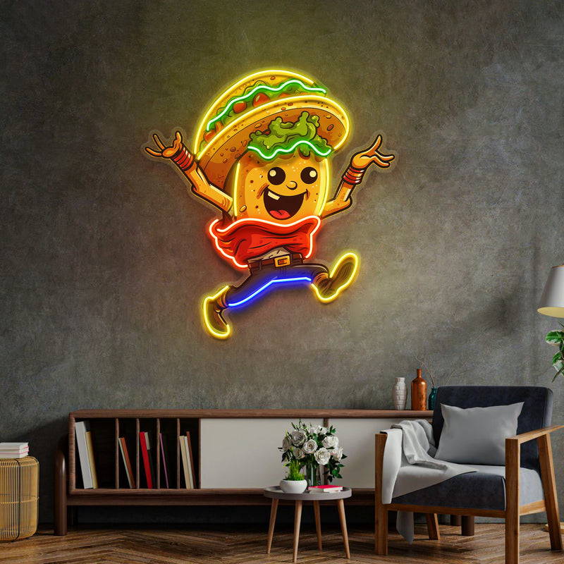 Funny Taco LED Neon Sign Light Pop Art