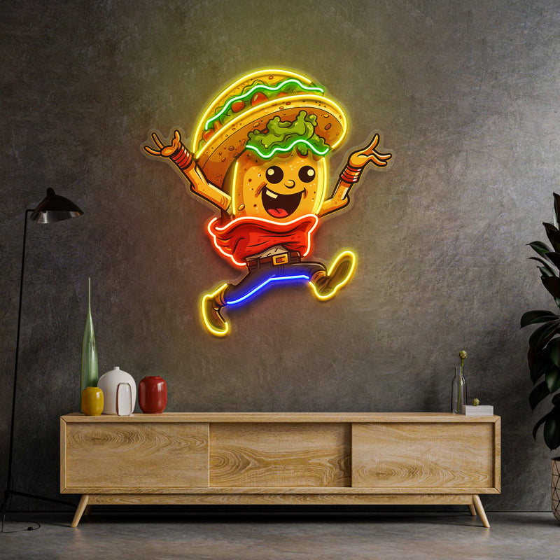 Funny Taco LED Neon Sign Light Pop Art