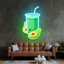 Avocado Smoothie Led Neon Acrylic Artwork - Custom Neon Signs | LED Neon Signs | Zanvis Neon®