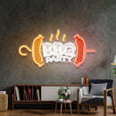 BBQ Party Led Neon Acrylic Artwork - Custom Neon Signs | LED Neon Signs | Zanvis Neon®
