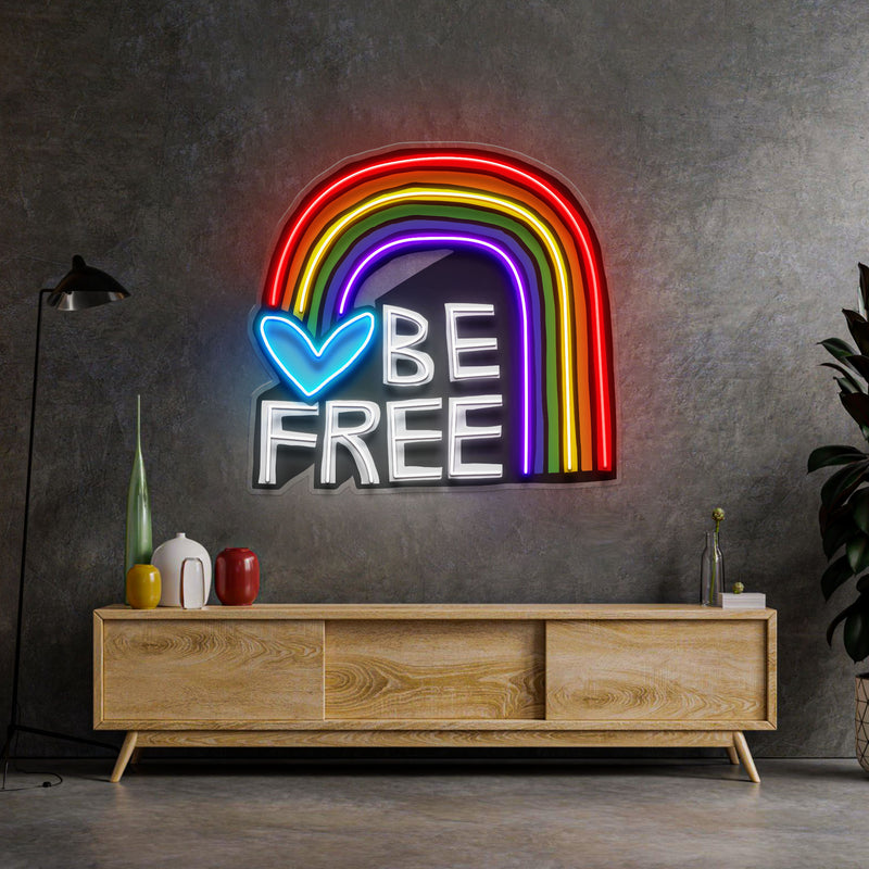 Be Free! LED Neon Sign Light Pop Art