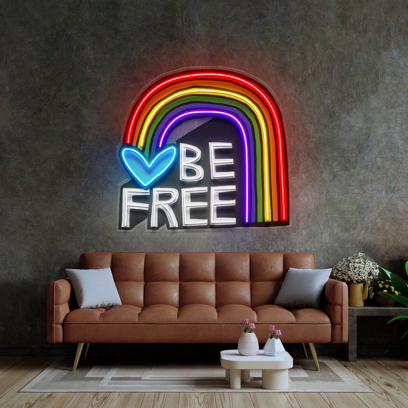 Be Free! LED Neon Sign Light Pop Art