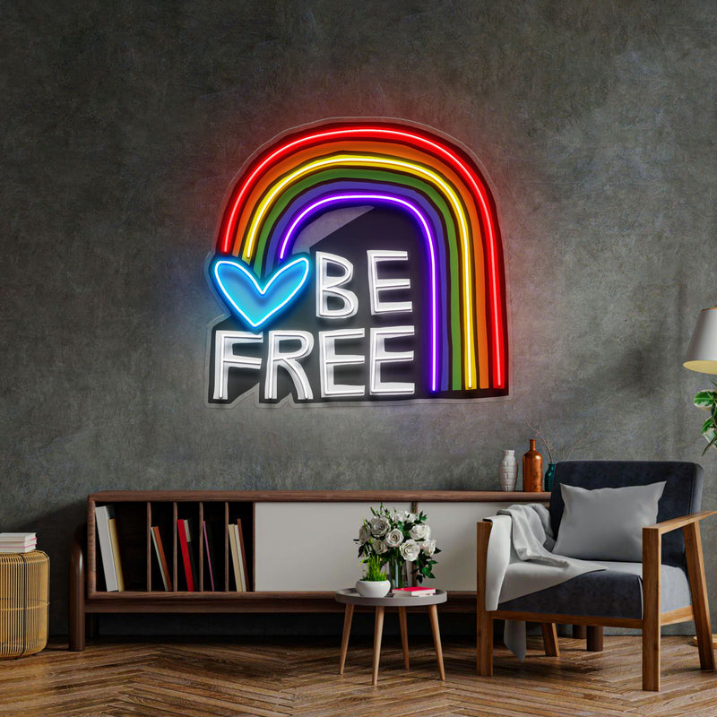 Be Free! LED Neon Sign Light Pop Art