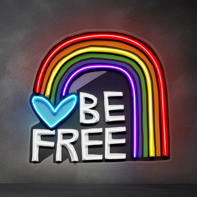 Be Free! LED Neon Sign Light Pop Art