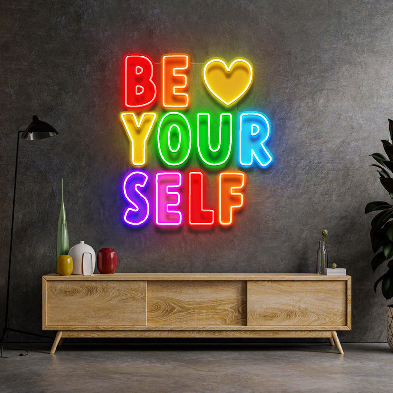 Be Yourself! LED Neon Sign Light Pop Art