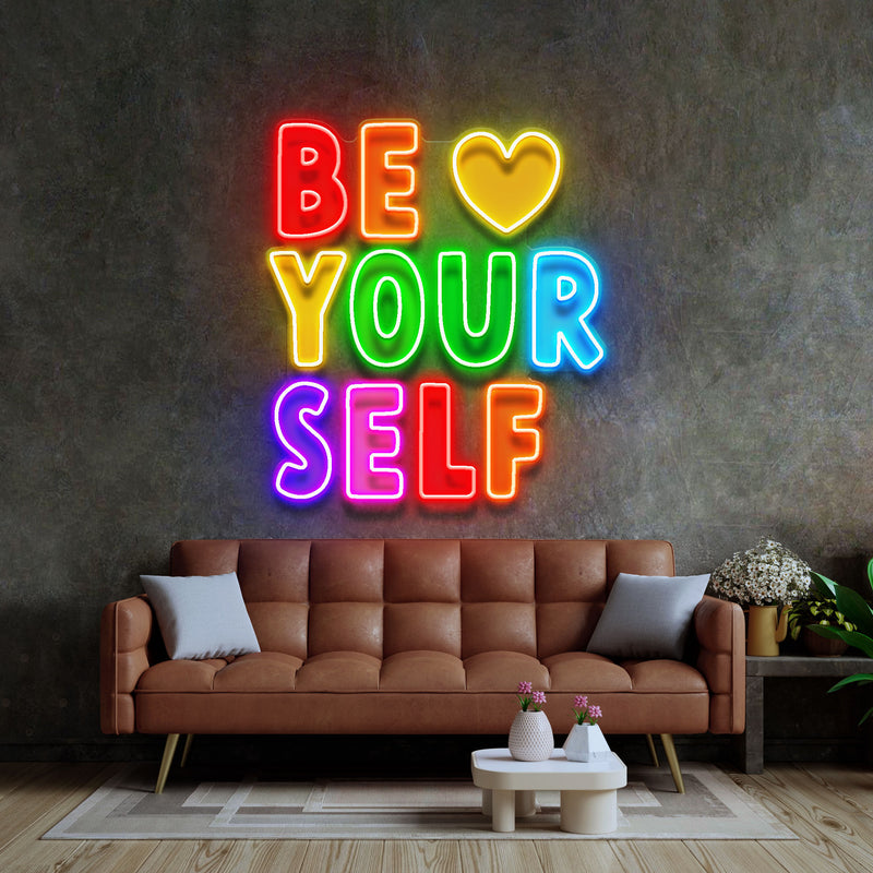 Be Yourself! LED Neon Sign Light Pop Art