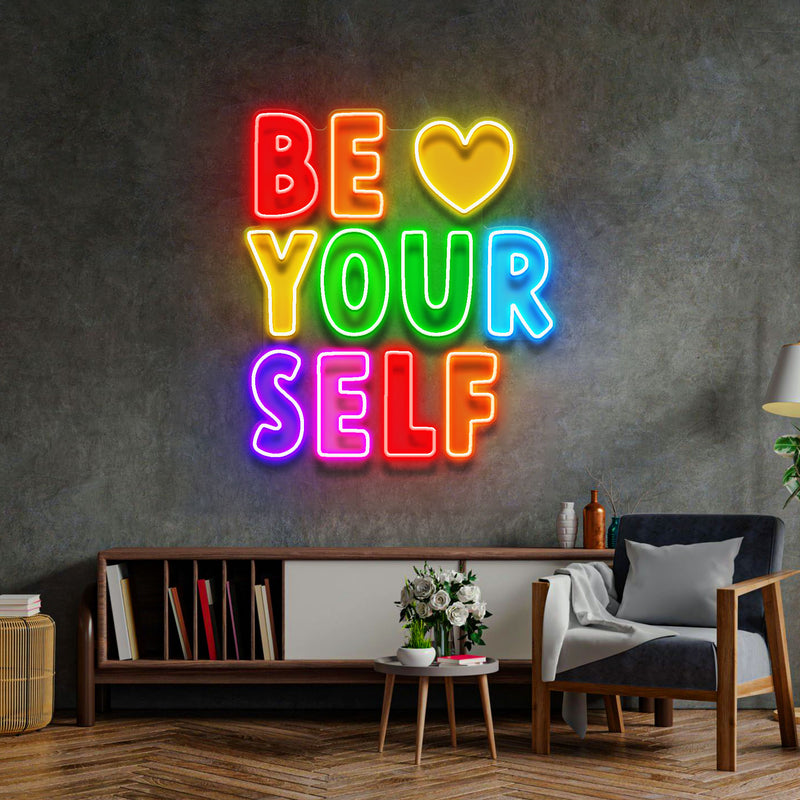 Be Yourself! LED Neon Sign Light Pop Art