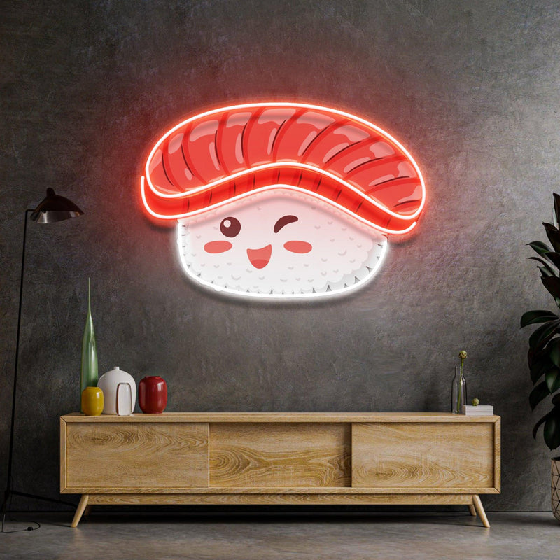 Beef Sushi Led Neon Acrylic Artwork - Custom Neon Signs | LED Neon Signs | Zanvis Neon®