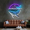 Blue Whale Ocean LED Neon Sign Light Pop Art