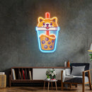 Boba Milktea Dog Led Neon Acrylic Artwork - Custom Neon Signs | LED Neon Signs | Zanvis Neon®
