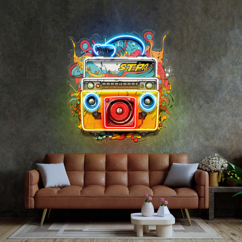 Boombox Colorful LED Neon Sign Light Pop Art