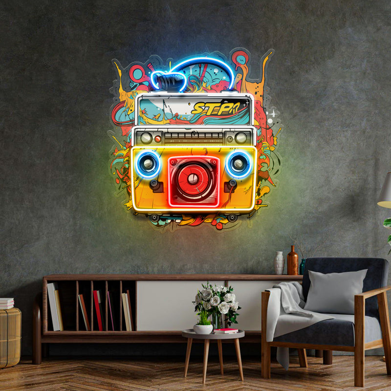 Boombox Colorful LED Neon Sign Light Pop Art