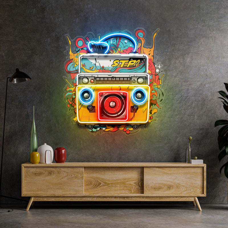 Boombox Colorful LED Neon Sign Light Pop Art