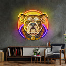 Bulldog Head Mascot LED Neon Sign Light Pop Art