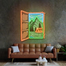 Camping on Hills LED Neon Sign Light Pop Art
