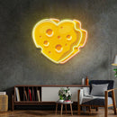 Cheese Heart Led Neon Acrylic Artwork - Custom Neon Signs | LED Neon Signs | Zanvis Neon®
