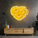 Cheese Heart Led Neon Acrylic Artwork - Custom Neon Signs | LED Neon Signs | Zanvis Neon®