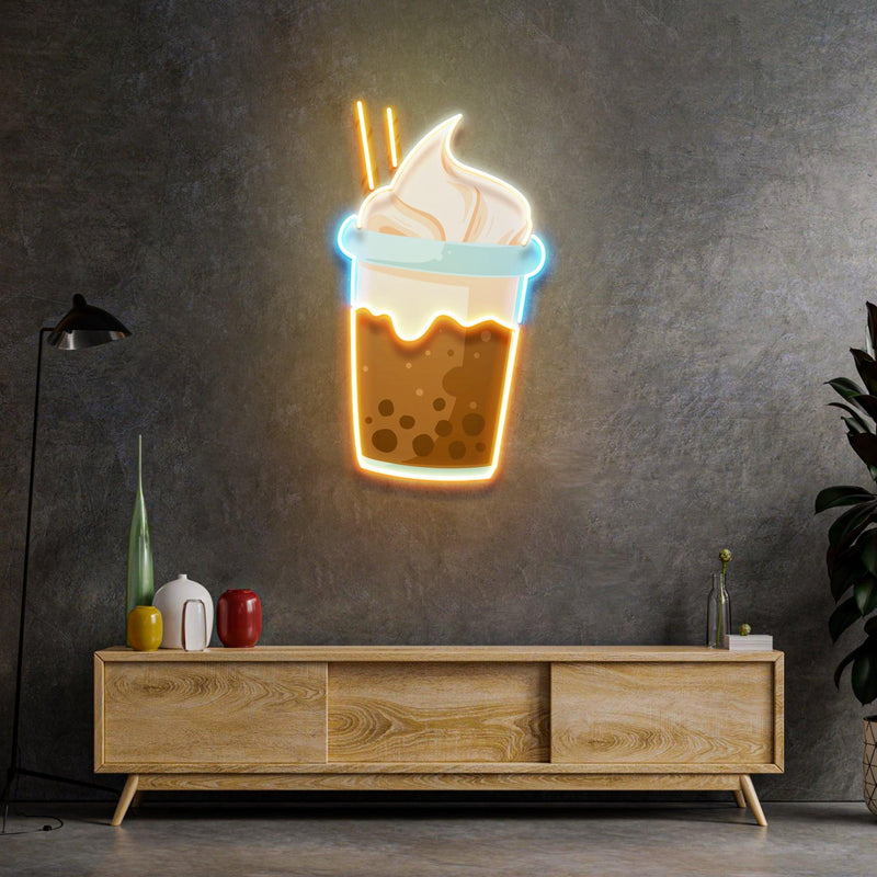 Choco Milktea Led Neon Acrylic Artwork - Custom Neon Signs | LED Neon Signs | Zanvis Neon®