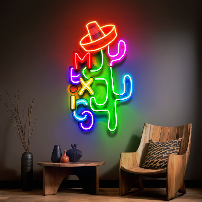 Colorful Mexican Theme Design Abstract Art LED Neon Sign Light Pop Art