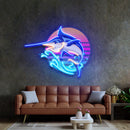 Colorful Ocean Fishing LED Neon Sign Light Pop Art