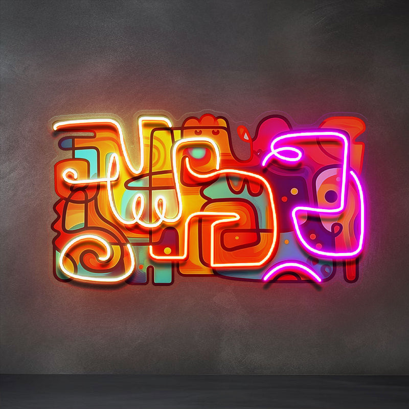 Colorful Scribble Abstract Art LED Neon Sign Light Pop Art