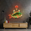 Colorful Fisherman LED Neon Sign Light Pop Art