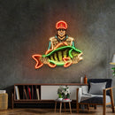 Colorful Fisherman LED Neon Sign Light Pop Art