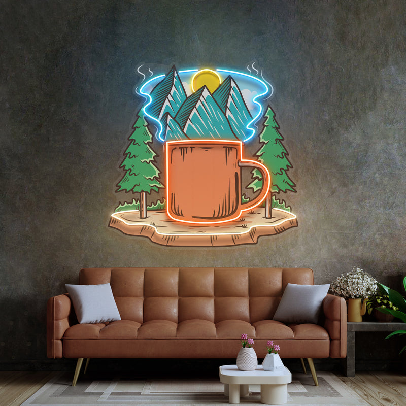 Cup of Nature LED Neon Sign Light Pop Art
