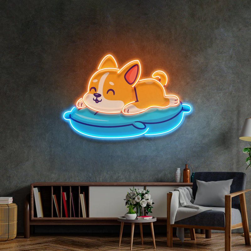 Cute Cat Chilling LED Neon Sign Light Pop Art