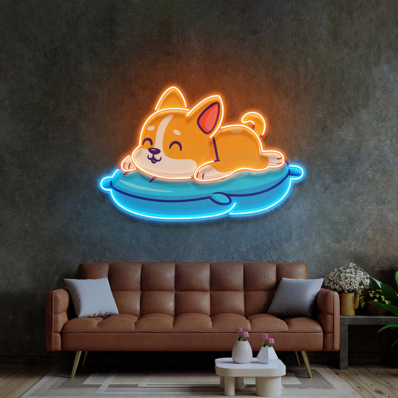 Cute Cat Chilling LED Neon Sign Light Pop Art